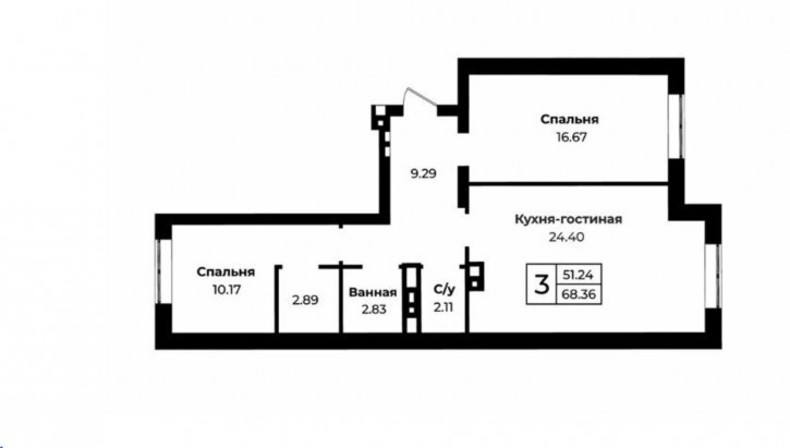 3-комн квартира в новом доме Селивановский переулок, 24/46