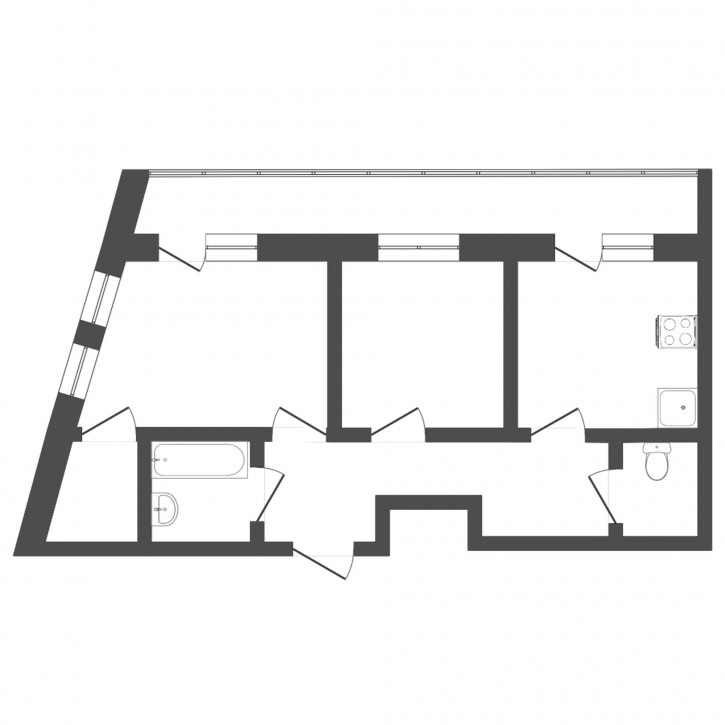 2-комн квартира Промышленная, 16а
