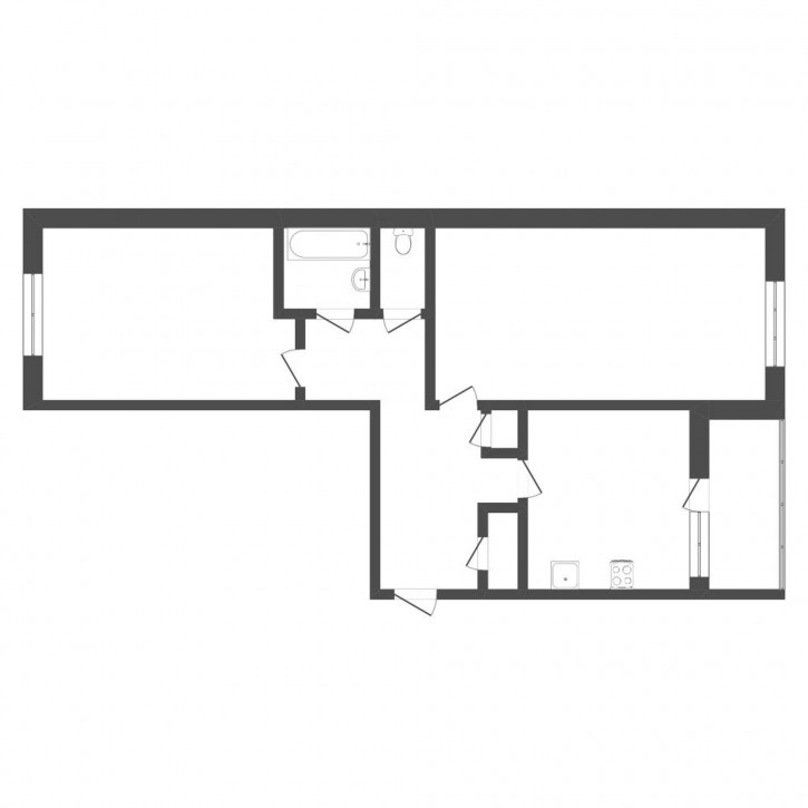 2-комн квартира Инженерная, 62