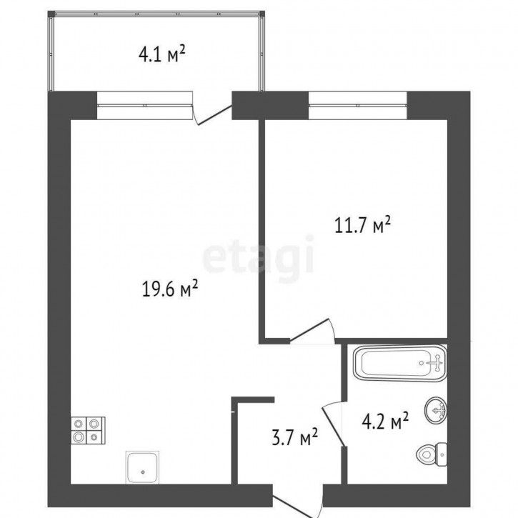 2-комн квартира Эльвиры Федоровой, 1