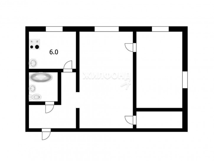 2-комн квартира Петренко улица, д.30