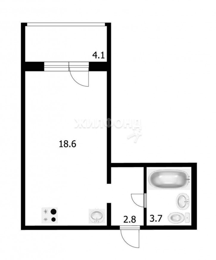 1-комн квартира Игарская улица, д.5