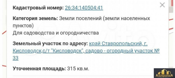 Земельный участок Прохладная ул.