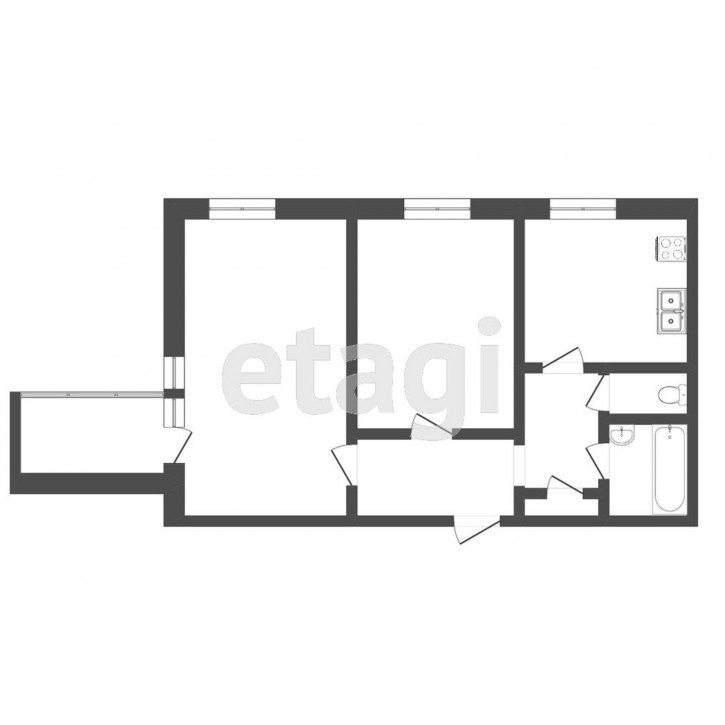 2-комн квартира Стахановцев, 6