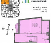 3-комн, 81 кв м, этаж 7/17 Всесвятская ул, 3к2