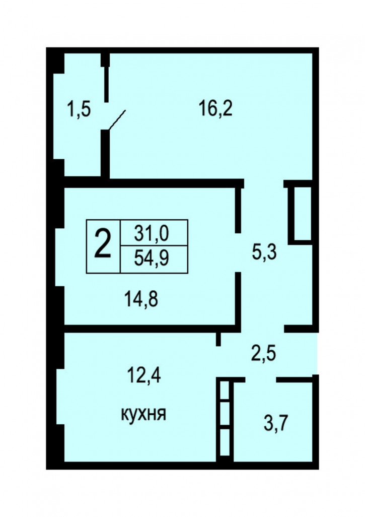 1-комн квартира улица Юркина, 8