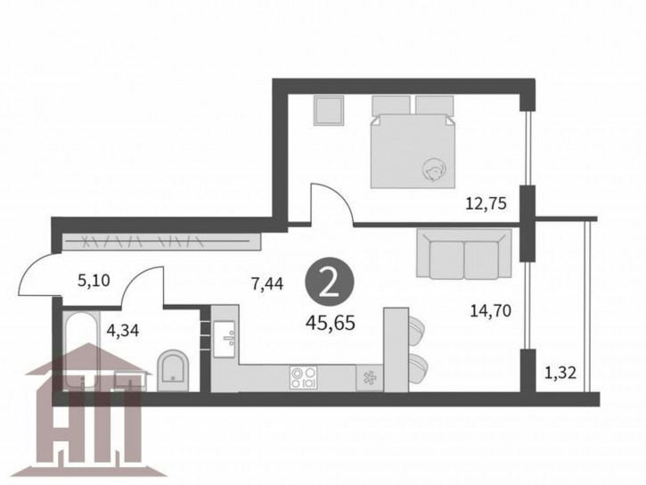 2-комн квартира в новом доме Коминтерна ул, 91