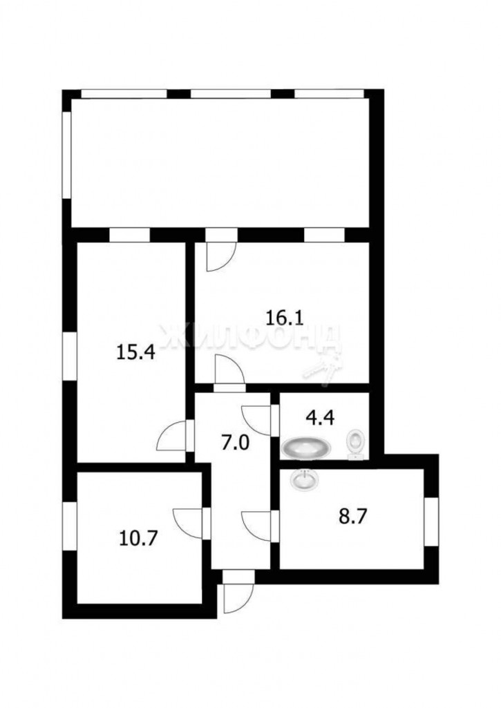 3-комн квартира Комсомольская улица, д.6
