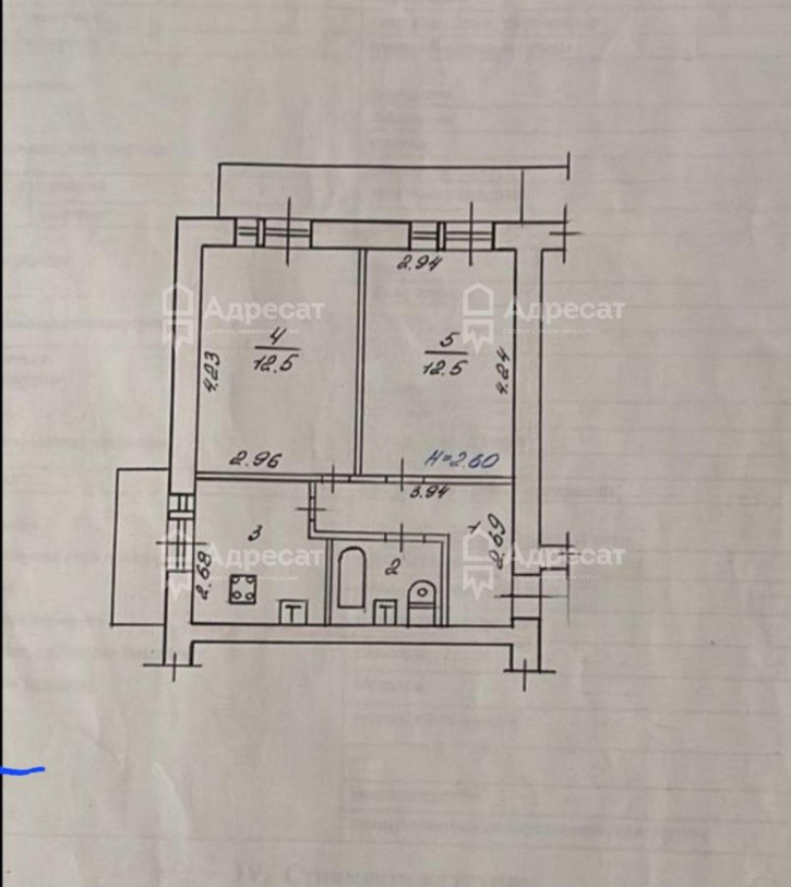 2-комн квартира ул. Землячки,  д.27а