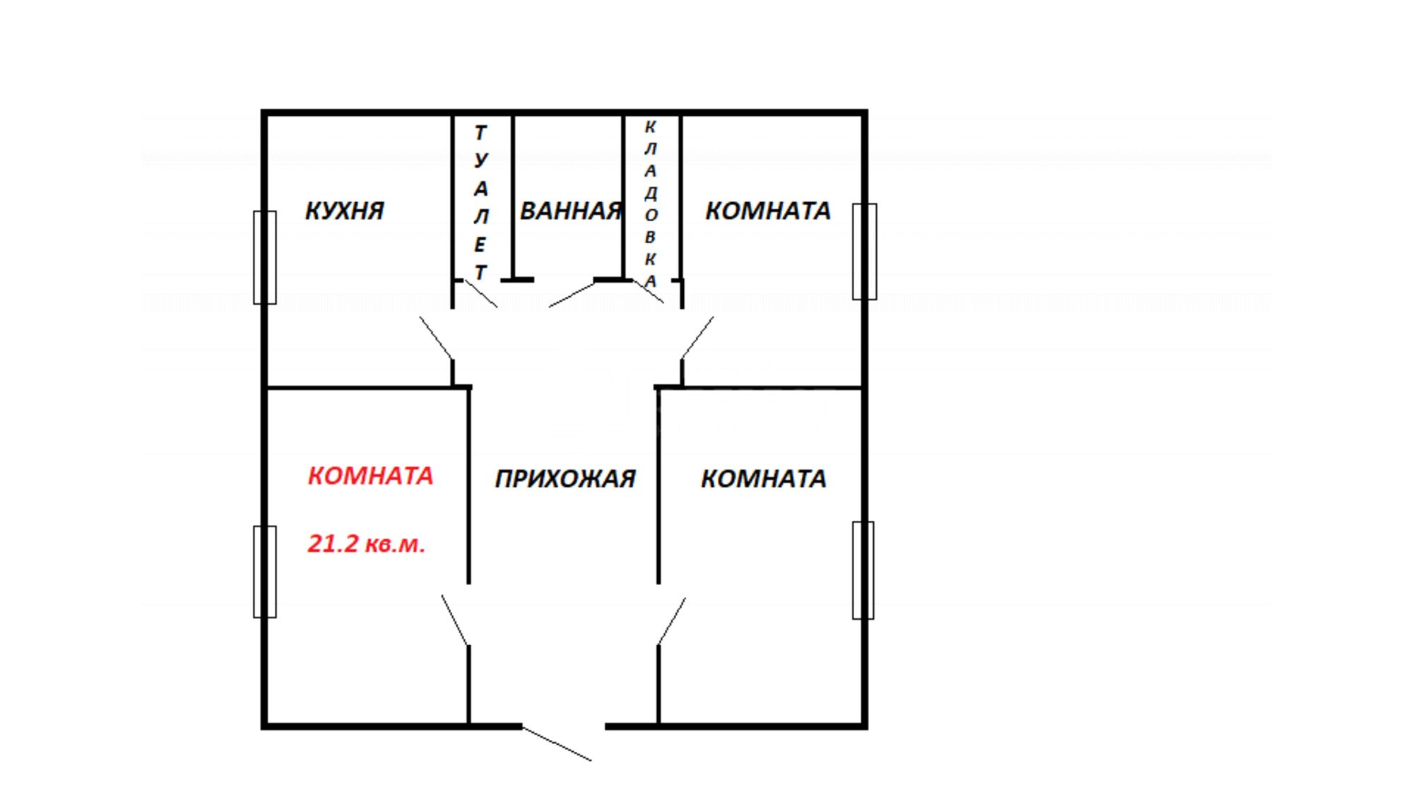 Купить комнату за 1 400 000 рублей на Михеева ул., 6