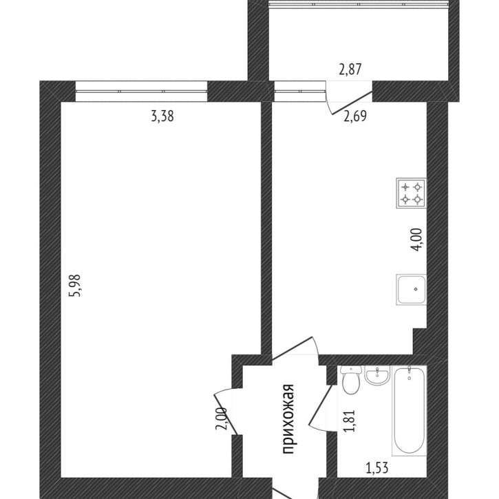 1-комн квартира Линия 5-я, 227а/1
