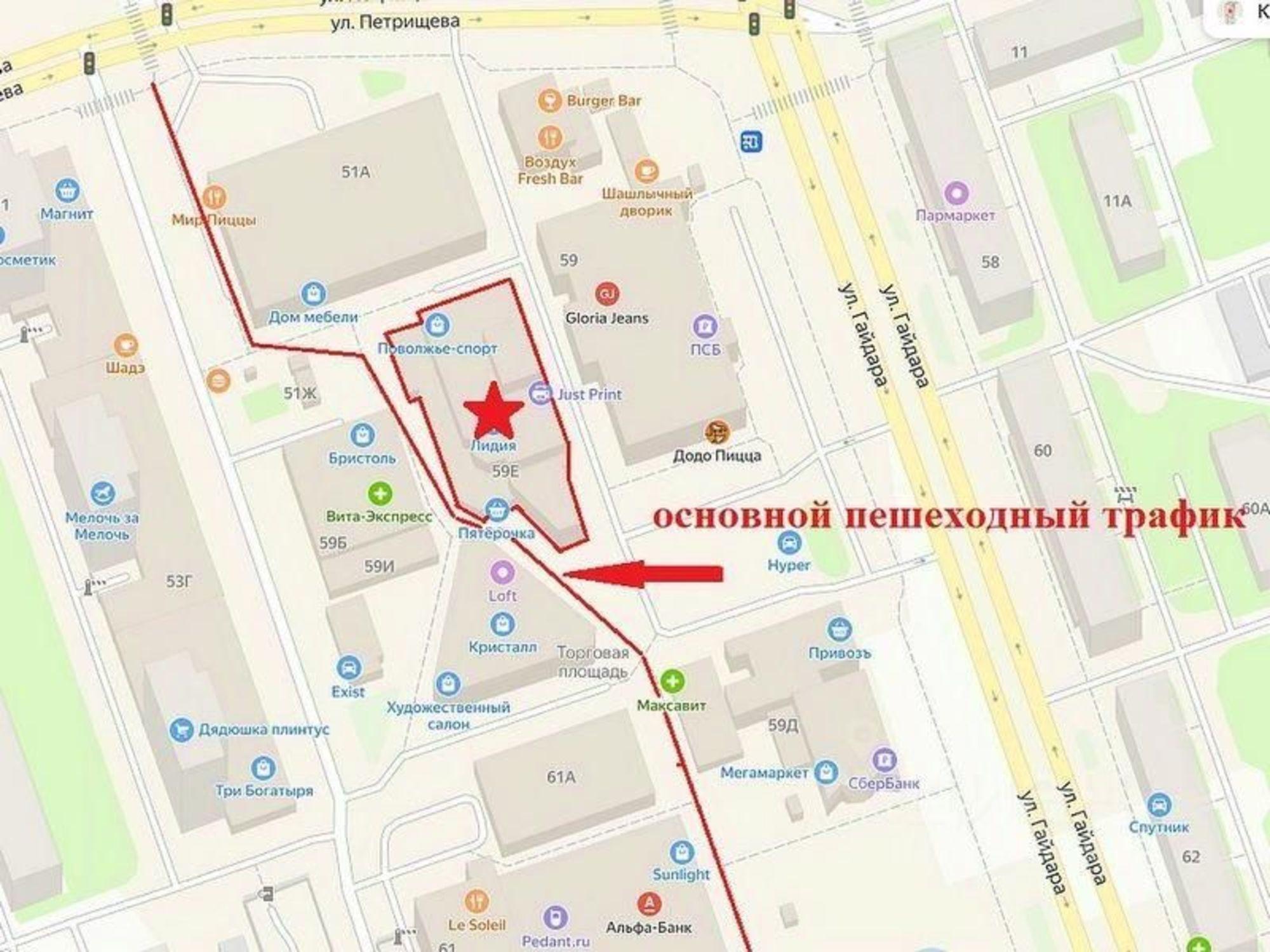 Сдать торговое помещение за 2 000 рублей на улица Гайдара, 59Е