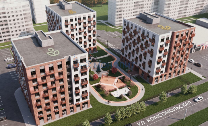 1-комн квартира в новом доме Комсомольская ул, 38А