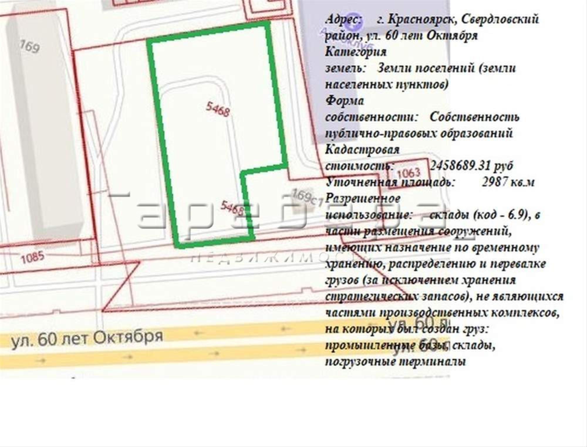 Сдать землю, земельный участок за 90 000 рублей на 60 лет Октября улица, 169/1