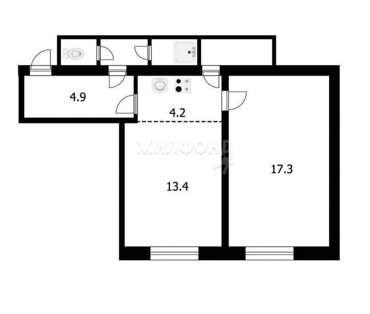 2-комн квартира Березовая улица, д.10