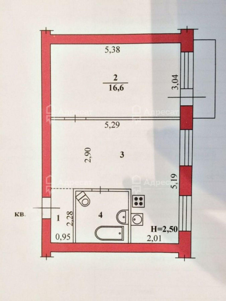 2-комн квартира ул. Двинская,  д.2