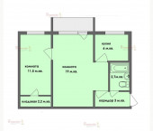 2-комн, 41кв м, этаж 2/5 Восточная 230