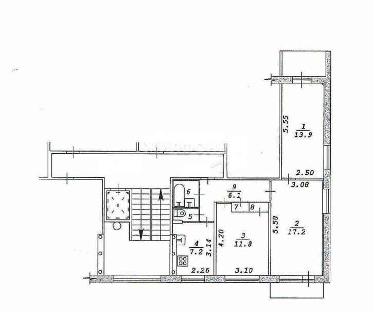3-комн квартира Выборная улица, д.106