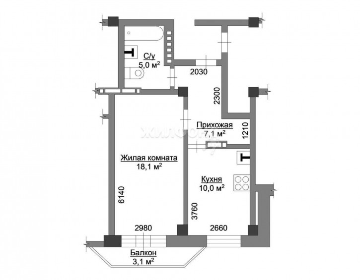 1-комн квартира Тюленина улица, д.26