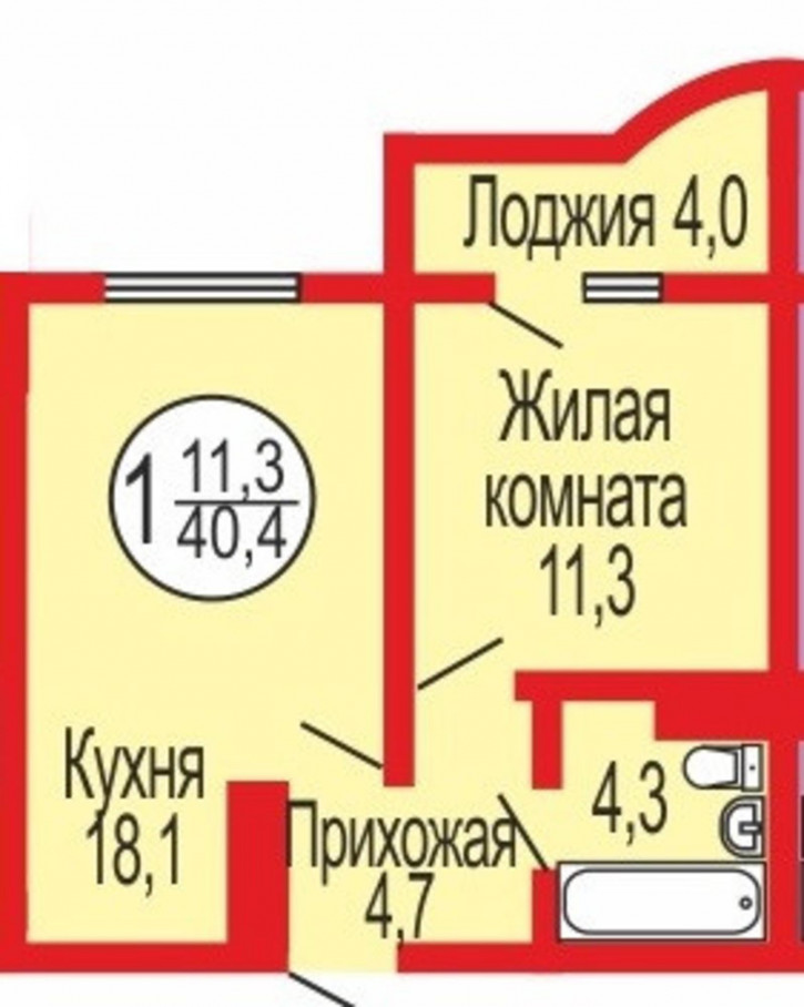 1-комн квартира Уральская улица, 2/24