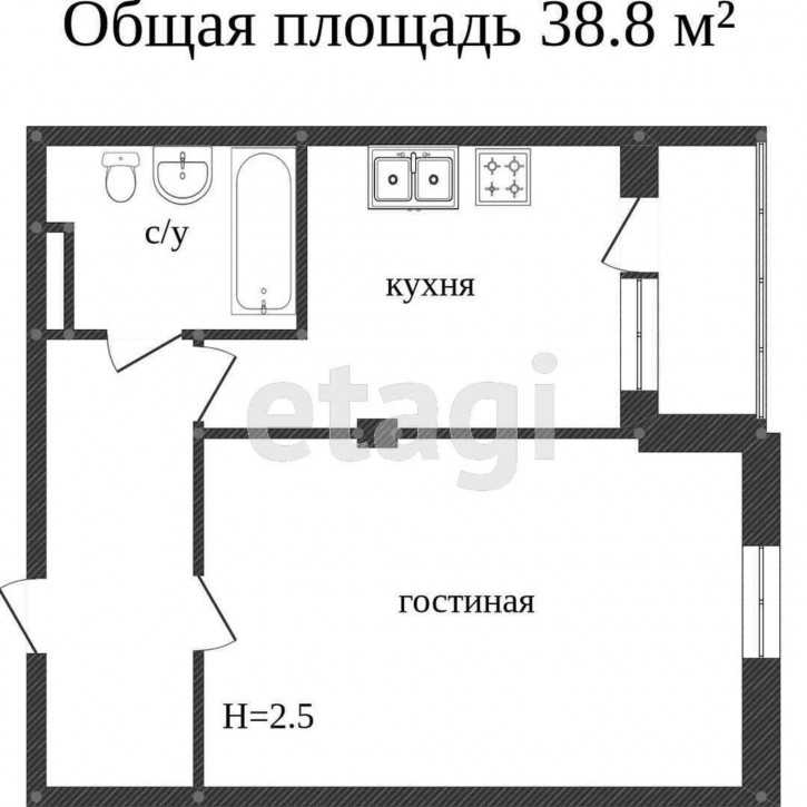1-комн квартира Дианова, 5б