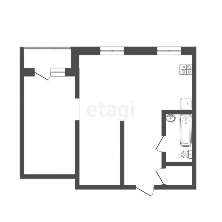 2-комн квартира Республики, 90