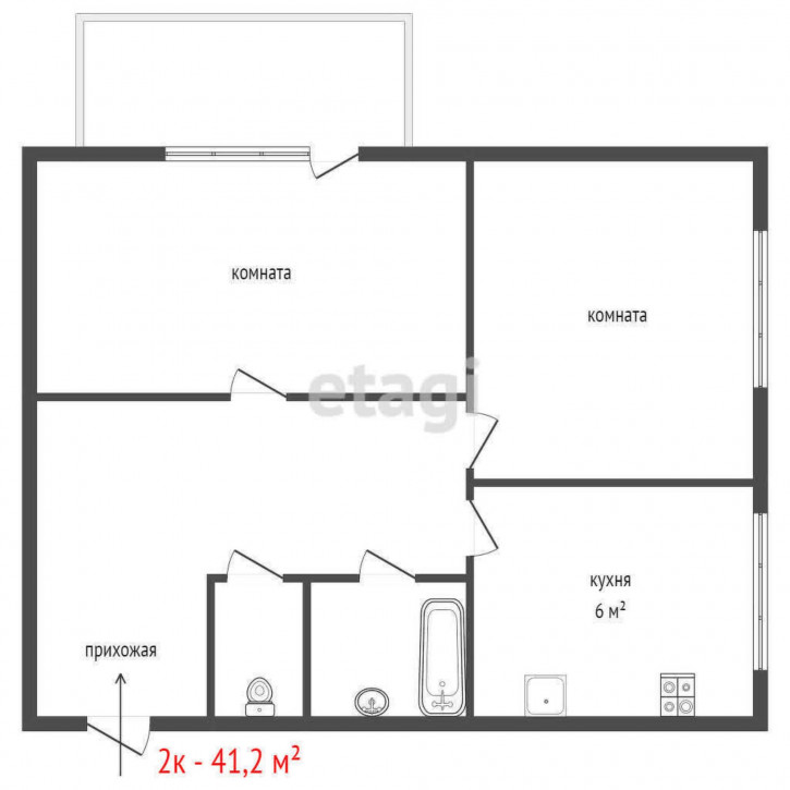 2-комн квартира Колмогорова, 56
