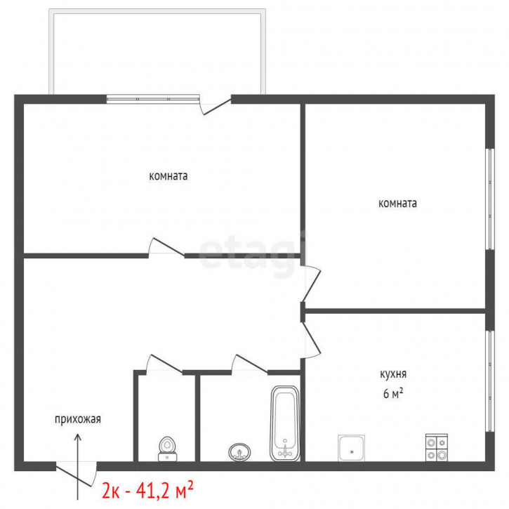 2-комн квартира Колмогорова, 56