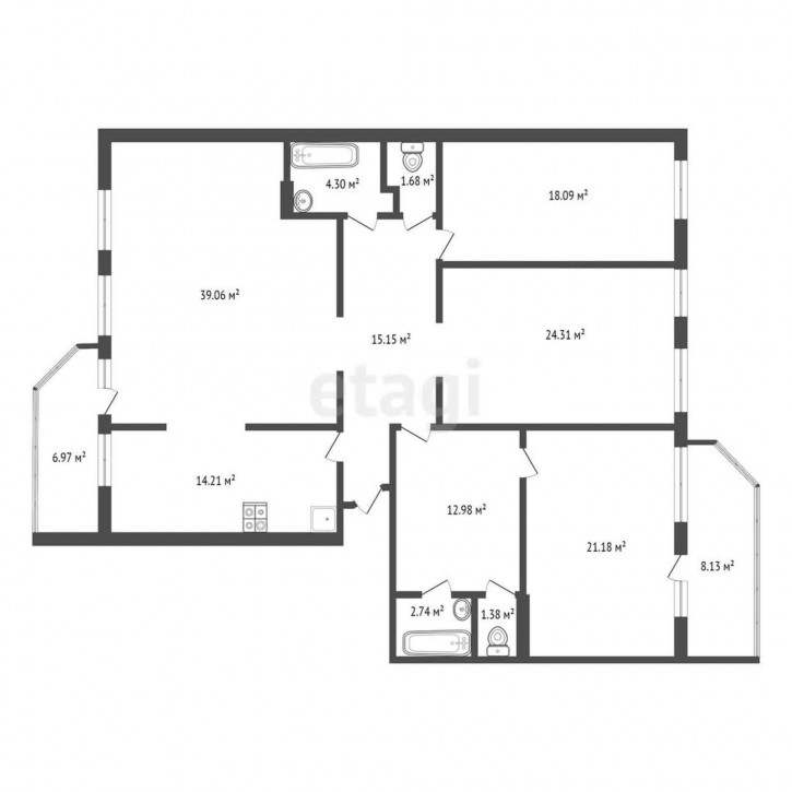 4-комн квартира Пароходская, 4