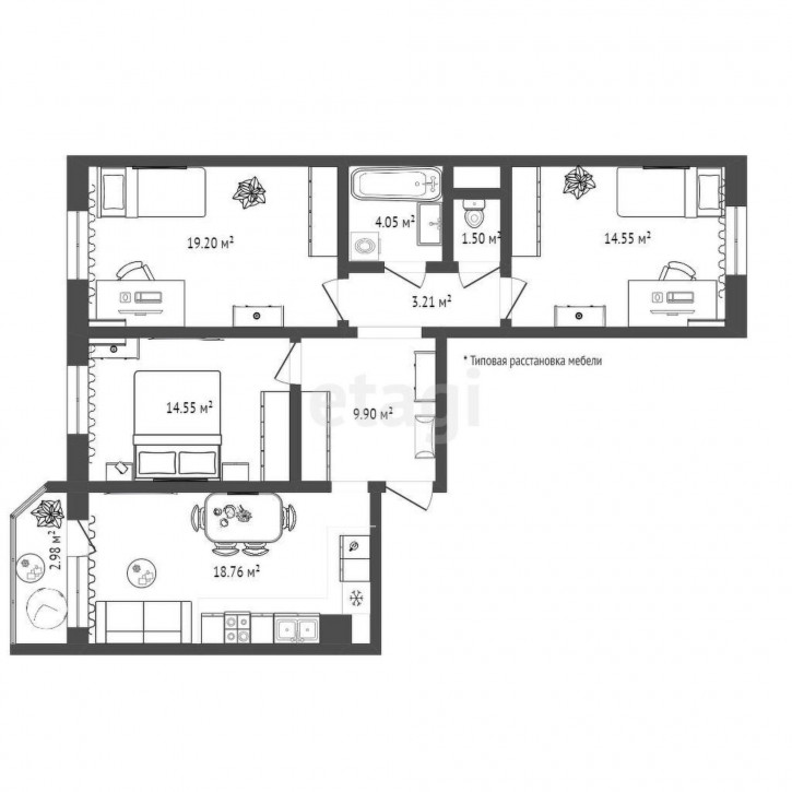 3-комн квартира Александра Митинского, 3