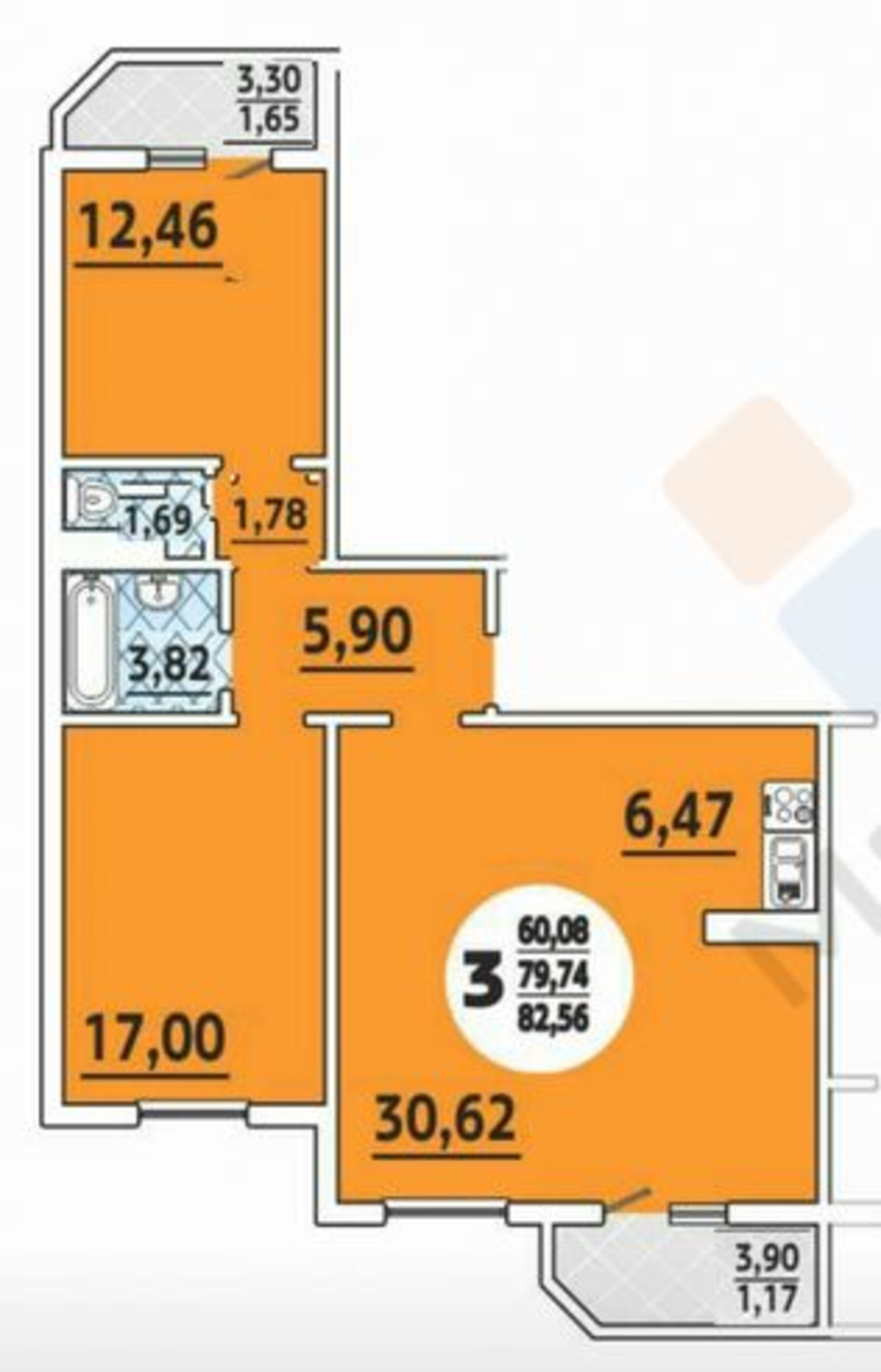 Купить квартиру за 7 990 000 рублей на Героя Владислава Посадского ул, 42