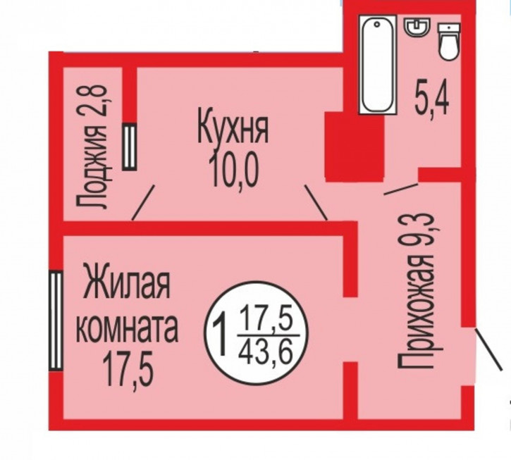 1-комн квартира в новом доме Уральская улица, 14