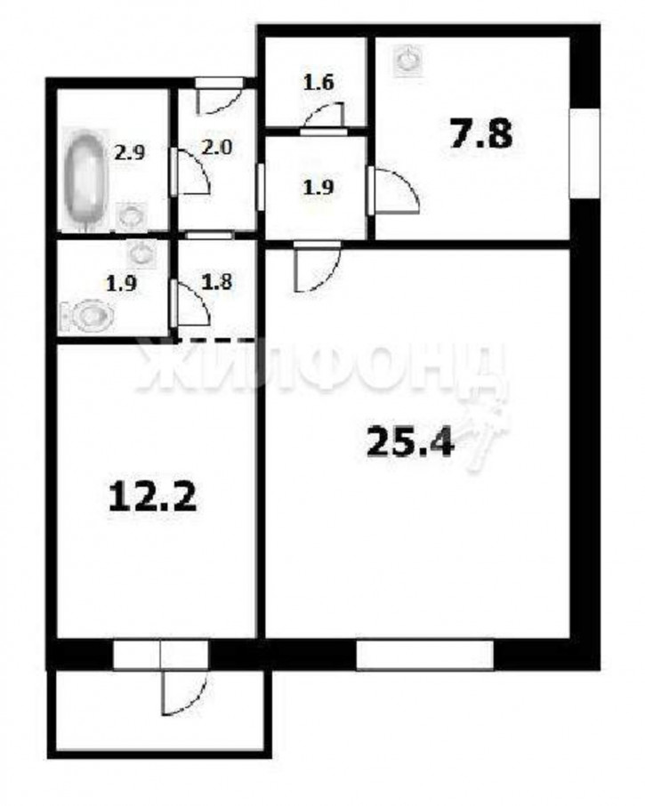 2-комн квартира Татьяны Снежиной улица, д.25