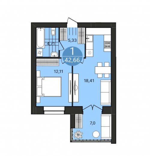 Продажа 1-комн квартиры Клубная ул, 5