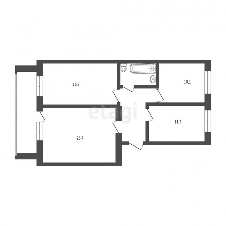 3-комн квартира Островского, 34