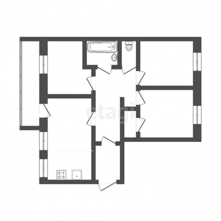 3-комн квартира Раушана Абдуллина, 3