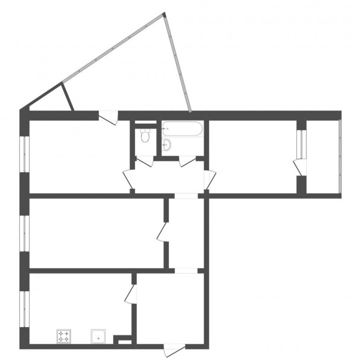 3-комн квартира Широтная, 13б