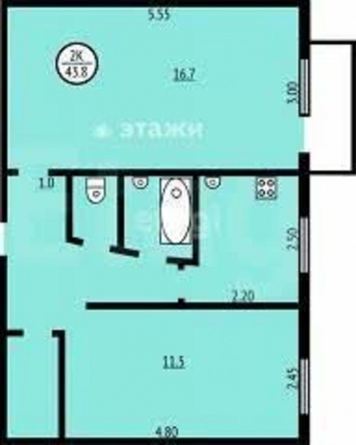 2-комн квартира Белинского, 24
