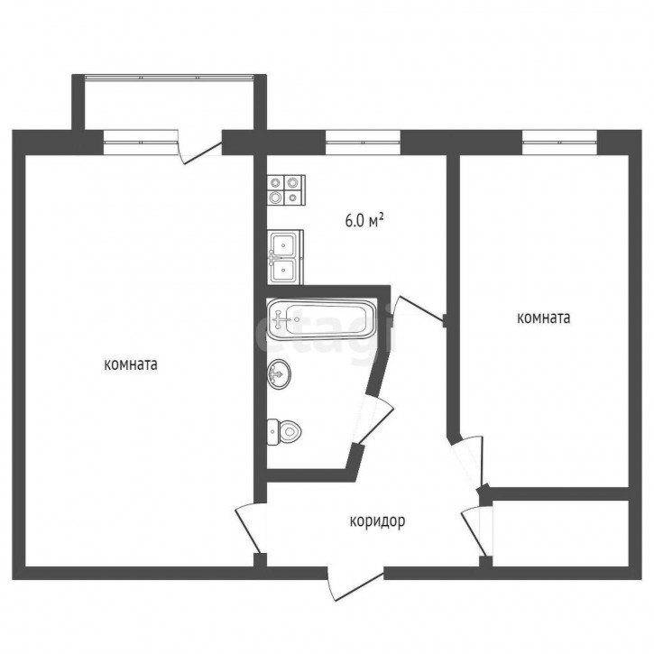 3-комн квартира Комбинатская, 38