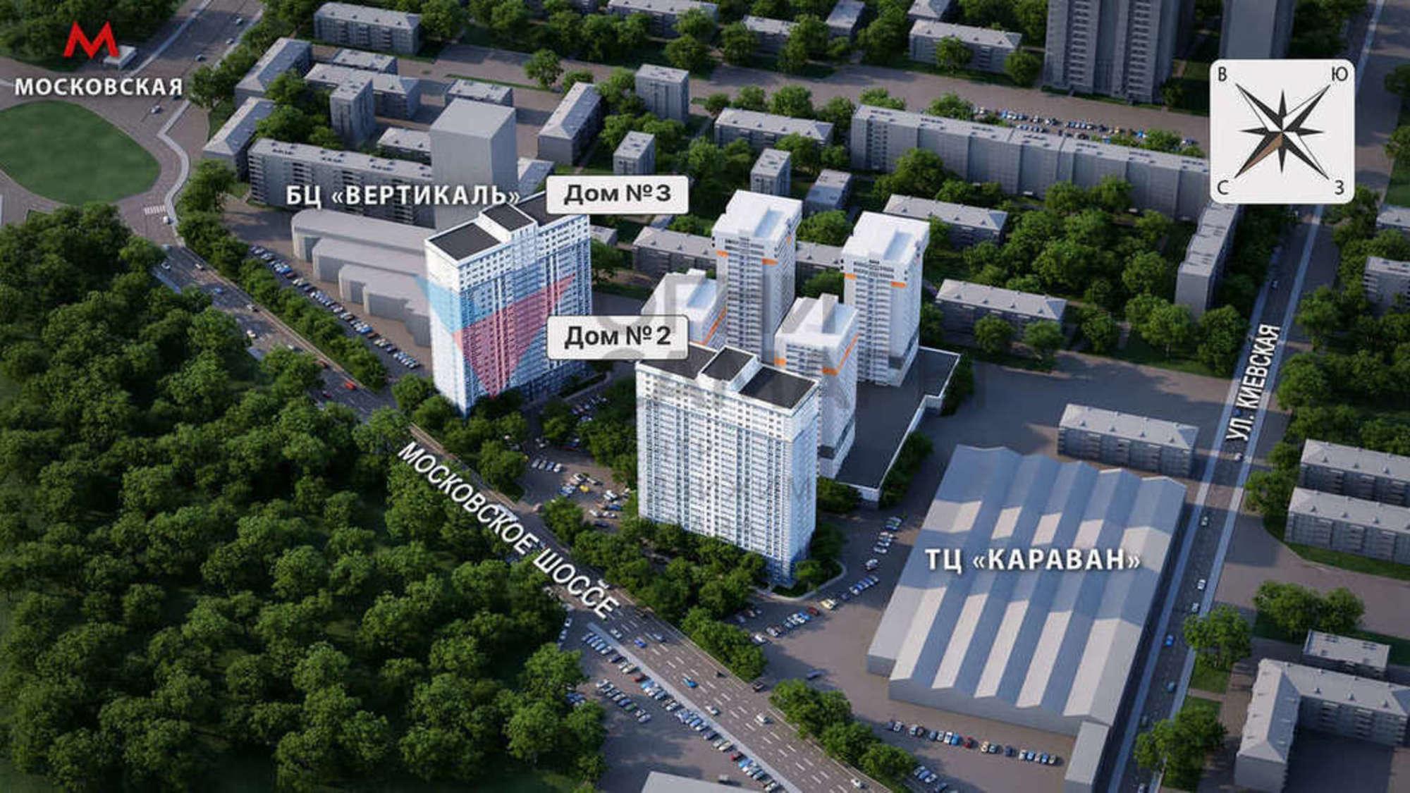Купить квартиру за 12 470 800 рублей на Московское шоссе
