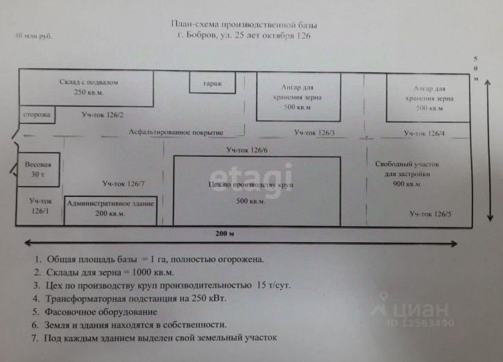 Производственное помещение улица Фрунзе