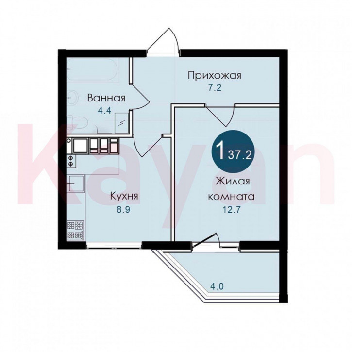 1-комн квартира Труда ул.