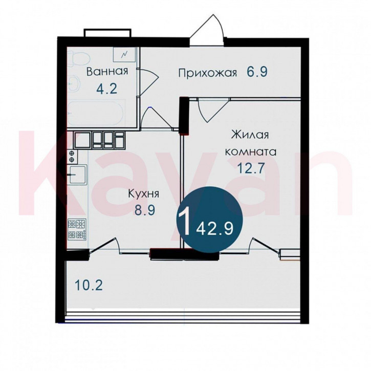 1-комн квартира Труда ул.