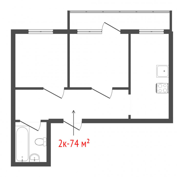 2-комн квартира Мельковский переулок, 4