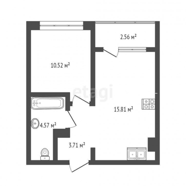 1-комн квартира Анатолия Клиндюка, 3