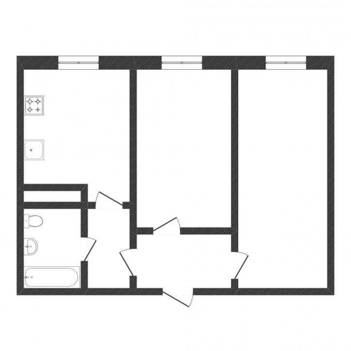 2-комн квартира Станционная, 16а