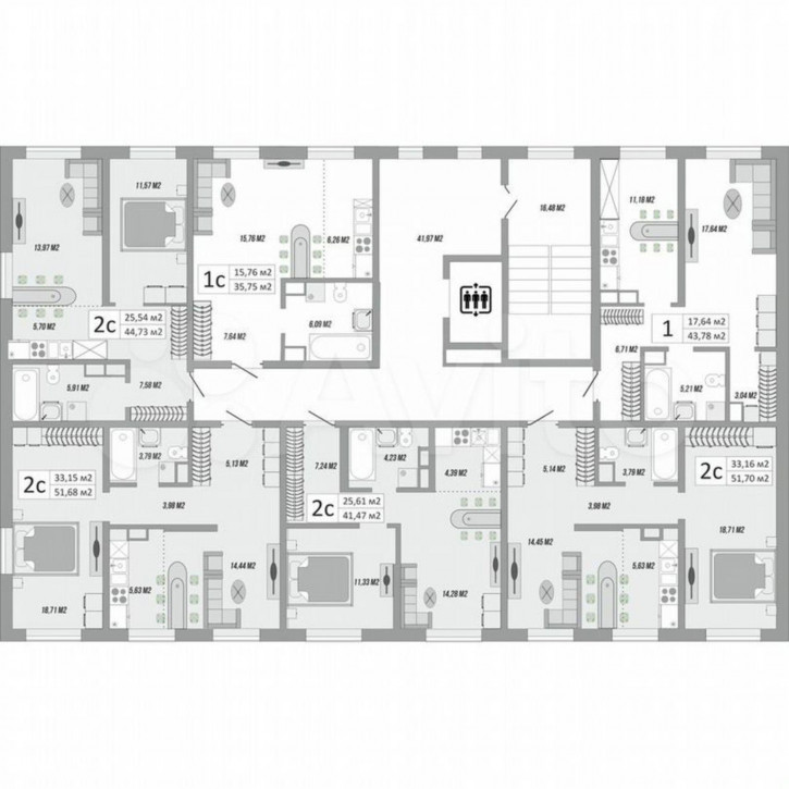 2-комн квартира Яицкая улица, 1/2