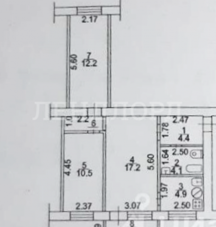 3-комн квартира Спортивная улица, 29