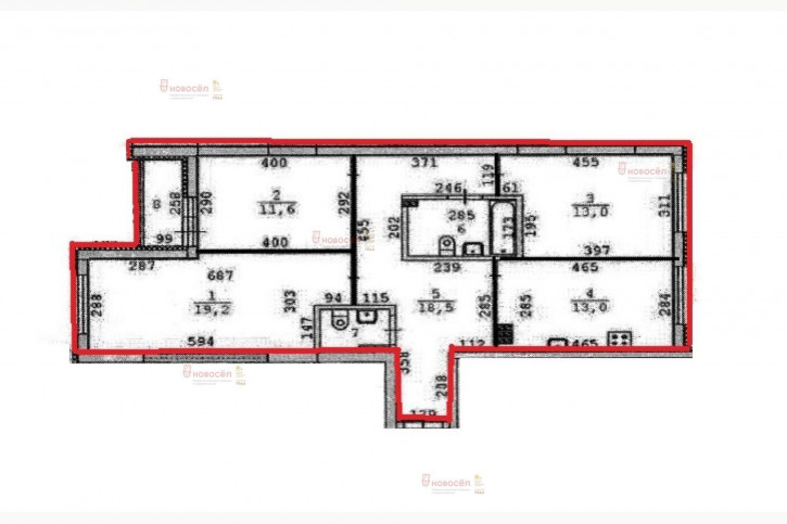 3-комн квартира Мехренцева 46