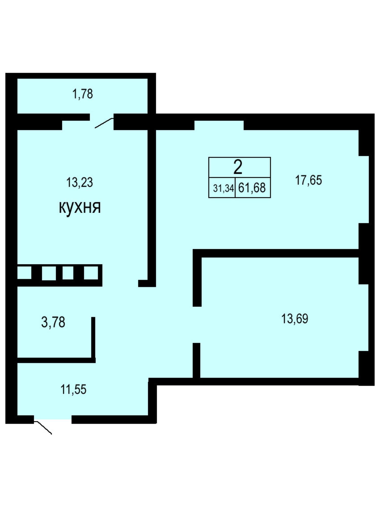 Купить квартиру за 3 899 000 рублей на улица Юркина, 2Б